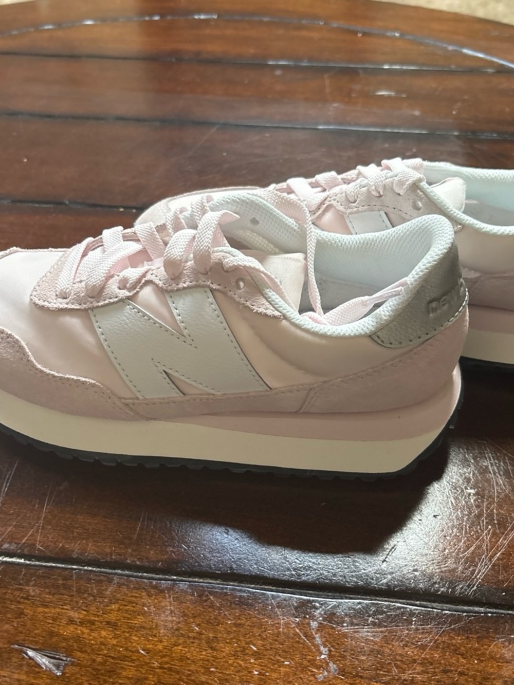 New Balance Pink and White Women's Athletic Sneakers